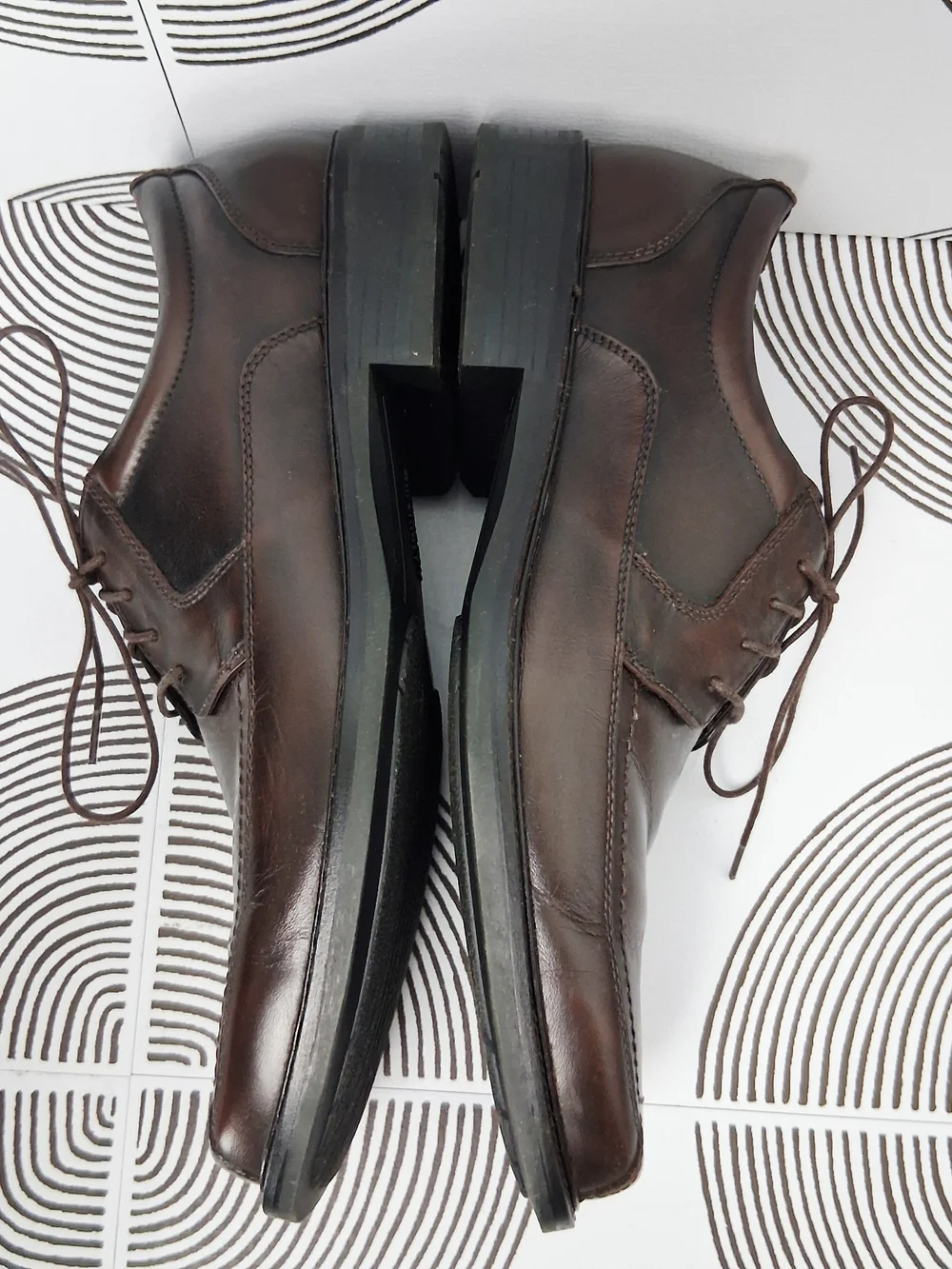 Johnston & Murphy Mens 10.5M Brown Lace Up Leather Oxford Dress Shoes 20-2160